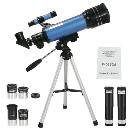 Zeny 70mm Refractor Telescope with Tripod & Finder Scope, Portable Telescope for Kids & Astronomy Beginners, Travel Scope with 3 Magnification eyepieces & Moon (Best Telescope For The Price)