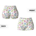 thumbnail image 5 of Lsque Pastel Christmas Cookies Pattern High Waisted Biker Shorts for Women-Tummy Control Fitness Athletic Workout Running Yoga Gym Shorts,Moisture-Wicking-Medium, 5 of 9