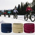 thumbnail image 4 of comerut Winter Scarf High Elasticity Solid Color Soft Thick Plush Warm Unisex Windproof Cold Resistant Cycling Neck Wrap Neck Warmer Neck Gaiter, 4 of 8