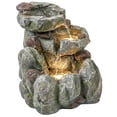thumbnail image 1 of Outsunny Outdoor Water Fountain with LED Lights , Grey, 1 of 10