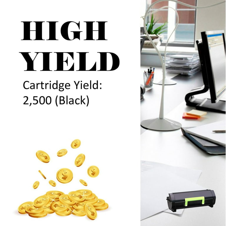 60F1000 Toner, 2,500 Page-Yield, Black 60F1000 Toner, 2,500 Page-Yield, Black