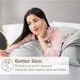 thumbnail image 4 of Juego de fundas de almohada Bedsure 2 unidades tamaño king satinado blanco puro, 4 of 6