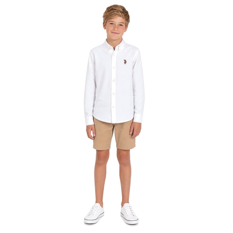 U.S. Polo Assn. Boys Long Sleeve Button Down Oxford Shirt photo 3