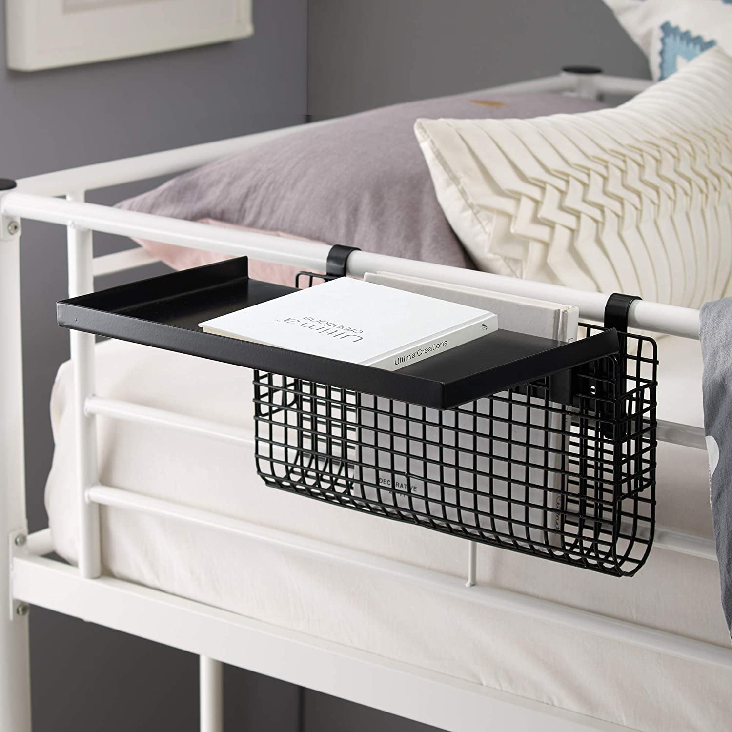 Walker Edison Universal Metal Bunk Bed, Clip On Bunk Bed Shelf Ikea
