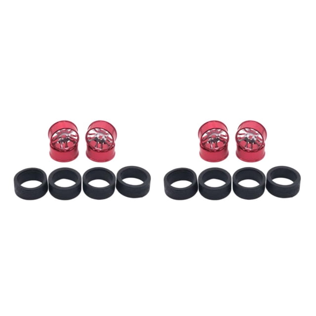 Neumáticos de deriva Bewildely 4 piezas para coche RC Rojo 2 piezas