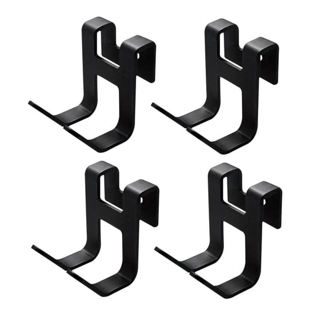 Leodye 4PCS Non-perforated Double Door/Drawer Hooks - Iron Hanging Hooks