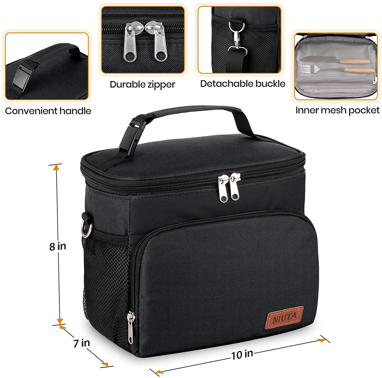NIUTA 7.8 gal Soft Sided Cooler, Black