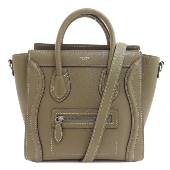 Pre-Owned Celine Luggage Nano 2-Way Handbag, Calfskin, Women's