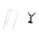 thumbnail image 5 of Mesita de noche,Mesa auxiliar de acrílico transparente,mesa auxiliar transparente de 2 niveles,Figura de cabeza de ciervo,Adorno de cabeza de ciervo,estatua de animal decorativa,Figura de, 5 of 8