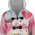 thumbnail image 4 of Hello Valentine’s Day Cavalier King Charles Spaniel Flower Crown Romantic Pink Floral All Over Print 3D Hooded Duffle Toggle Coat Dog Lover Gifts - 00031, 4 of 6