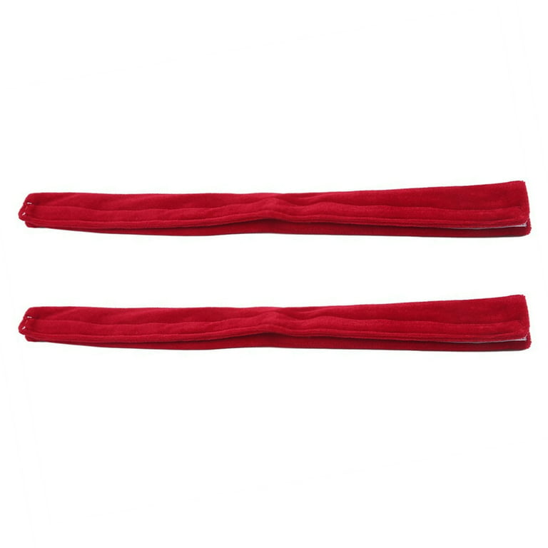 Farfi 1 Pair Velvet Cloth Refrigerator Handle Cover Long Fasten Tape  Eye-catching Refrigerator Handle Sleeve for Decoration (Red) 