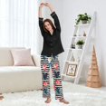 thumbnail image 6 of Dailycode Women's Pajama Pants Wide Leg Lounge Pj Bottoms With Pockets Watercolor Heart, 6 of 7