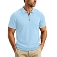thumbnail image 3 of Rrxhxhs Golf Shirts for Men Geometric Trim Collared Quarter Zip Short Sleeve Breathable Casual Tops,XL, 3 of 6