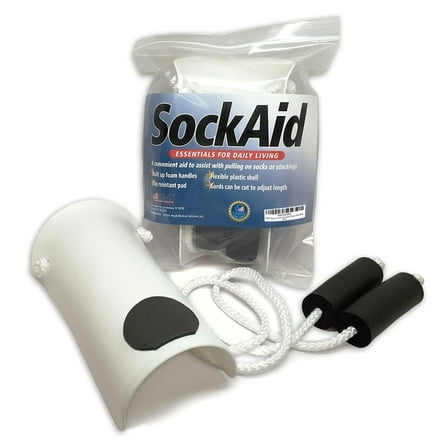 Royal Medical Solutions Sock Aid, Sock Puller, Stocking Aid, Socks Helper, Stocking Donner with Foam Handles