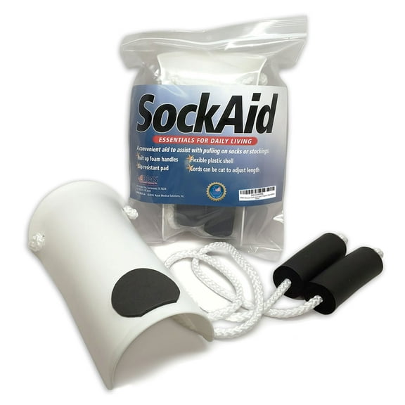 Royal Medical Solutions Sock Aid, Sock Puller, Stocking Aid, Socks Helper, Stocking Donner with Foam Handles