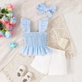 thumbnail image 4 of UAYOTSE Girl Clothes Set Summer Baby 0 6 12 18 24 Months 2T 3T Girl School Wear Clothes Shorts Set Floral Summer Outfits Cute Baby Clothes,Sizes 5-6 Years, 4 of 7