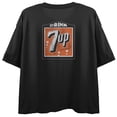 thumbnail image 7 of 7UP The Fresh Up Family Drink Crew Neck Short Sleeve Women's Black Crop Top-Medium, 7 of 7