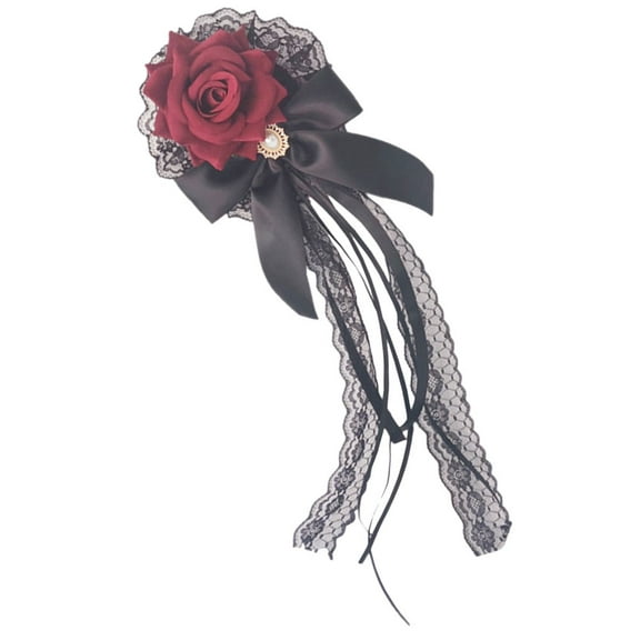 Supvox Bridal Hair Clip for Women Fabric Red 1Pack