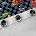 thumbnail image 4 of Manfei Excavator Truck Blackout Curtains Set of 2 (52x84 Each) for Kids, Cartoon Cute Vehicle Window Curtains, Stars Checkered Flag Curtains and Drapes, Curtains and Drapes Bedroom Decor, 4 of 6