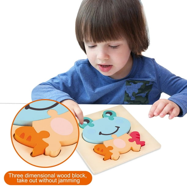 PVCS Puzzle animal en bois pour tout-petits de 1 à 6 ans Nombre Puzzles  Garçon Fille Cadeau pour les enfants 
