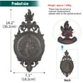 thumbnail image 3 of Sungmor Ornate Cast Iron Wall Art Plaque, Classical Woman Relief in French Country Style, Decorative Wall Sculpture - Vintage Hanging Decor for Home, Garden, or Patio, Rustic Black Finish, 3 of 8