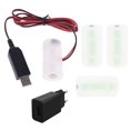 thumbnail image 1 of Adaptador de fuente de alimentación de la batería de la UE Reemplazo 1-4pcs 1,5 v C Lr14 batería eliminador, 6V versión Feliz Sencillez, 1 of 5