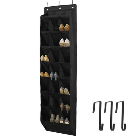 

NUAHRHY Over the Door Shoe Organizer Oxford Cloth Over the Door Shoe Rack 24 Compartments Hanging Door Shoe Rack Foldable Hanging Shoe Organizer Over the Door Shoe Storage for Shoes Sneaker