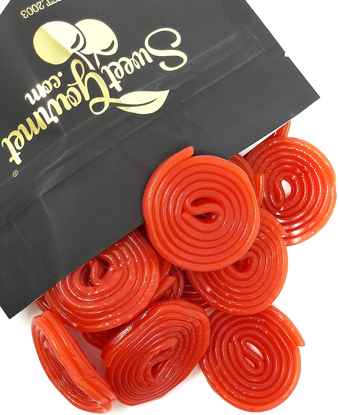 SweetGourmet Italian Strawberry Licorice Wheels Bulk Candy 2 Pounds