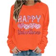 thumbnail image 2 of Uootdi Heart Printed Sweatshirts for Women Funny Love Heart Letter Print Graphic Long Sleeve Shirts Crewneck Pullover Top Holiday Pullover Outfits Gift, 2 of 6
