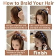 thumbnail image 3 of 4/8PCS Sparkling Crystal Stone Braided Hair Clips, 2022 New Rsvelte Braided Hair Clips for Women, Hair Bands with Clips, Rhinestone Hair Clip, Satin Fabric Hair Clips (5pcs), 3 of 5