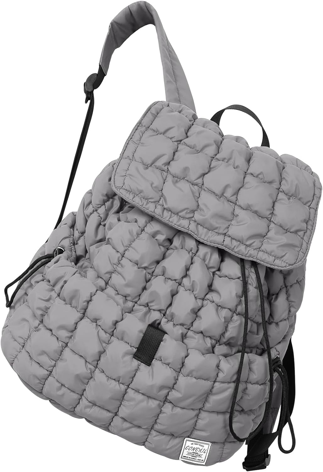 Quilted puffer backpack hot sale