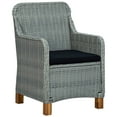 thumbnail image 3 of vidaXL 9 Piece Outdoor Dining Set with Cushions Poly Rattan Light Grey, 3 of 5