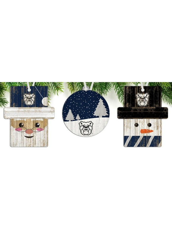 Butler Bulldogs 3-Pack Ornament Set
