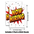 thumbnail image 2 of Now Hiring (24" X 36") Vinyl Decal Only (Pack of 2), 2 of 4