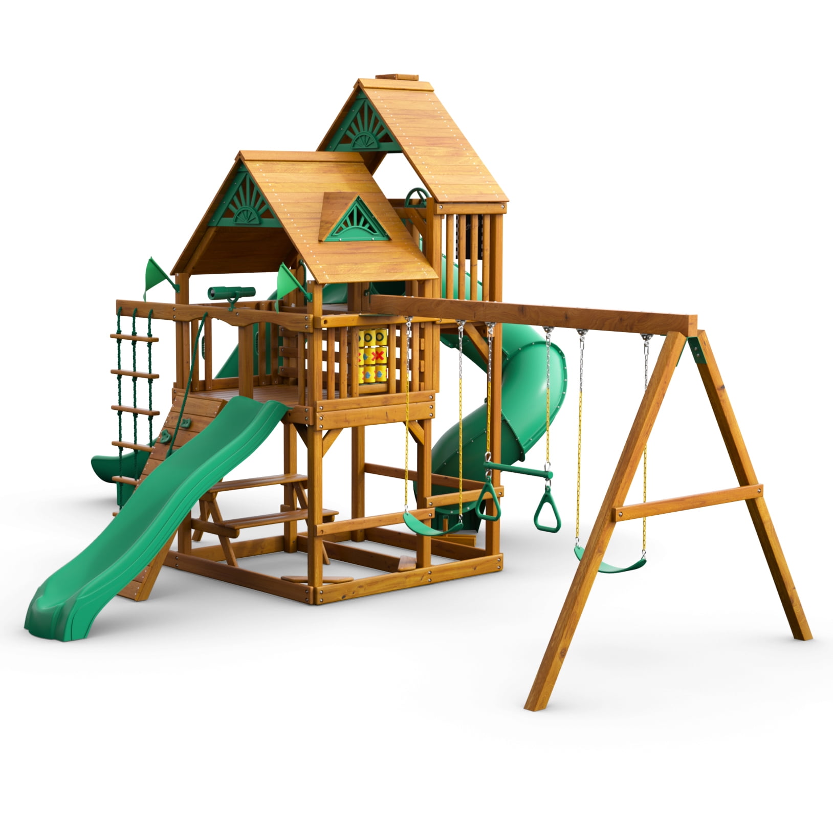 Gorilla Playsets Large Cedar Kids Playground - Great Skye II Gorilla Playsets Large Cedar Kids Playground - Great Skye II
