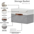 thumbnail image 4 of Storage Box with Lid Decorative Box Large Storage Bins with Lid ( & with Flip Lid), 4 of 9
