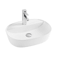 thumbnail image 3 of DAX Ceramic Oval Bathroom Vessel Basin, 20", White Matte, 3 of 4