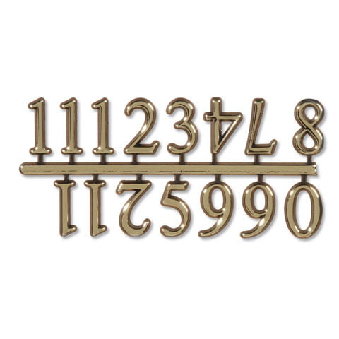 1" Self-Adhesive Gold Arabic Clock Numbers Hot Stamped USA made 20 SETS