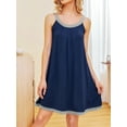 thumbnail image 5 of Avidlove Womens Nightgowns Sleeveless Sleepwear Camisole Sleep Dress Wide Strap Pleated Nightshirt, 5 of 5