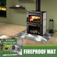 thumbnail image 3 of Fire Pit Mat - Fireproof Pad Heat Deflector Floor Protective Mat - (Silver), 3 of 9
