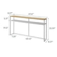 thumbnail image 7 of Yamazaki Home Long Console Table - Two Styles, White, Steel, Shelf, Supports 11 pounds, 7 of 7