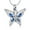 S/Blue, variant on Rhinestones Butterfly Urn Pendant Memory Necklace for Cremation Ashes Keepsake Memorial Jewelry for Women Men