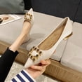 thumbnail image 5 of Zapatos de mujer primavera 2022, zapatos rojos para mujer, tacones bajos, zapatos de tacón puntiagudo de seda, zapatos sencillos de tacón bajo con hebilla, 5 of 5