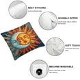 thumbnail image 4 of BCIIG Sun Moon Stars Pillow Case Short Plush Home Decor 1PC 24x24in, 4 of 5