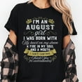 thumbnail image 2 of NETHOUSE Women's Birthday T-Shirt - August Girl with Fire in Her Soul and a Mouth She Can't Control - Bold Graphic Tee - Cotton Blend - Sizes S to 5XL, 2 of 3