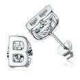 thumbnail image 1 of Pendientes PROSTEEL Botón Inicial de Plata Esterlina Mujer Letra B Circonita Cúbica Regalo Cumpleaños Navidad, 1 of 8
