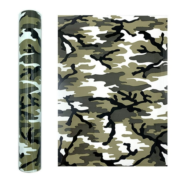 Xihbxyly Vinilo Termoadhesivo de Camuflaje, Ecológico, Suave y Elástico para Diseños Diy, Fácil de Cortar, Ideal para Camisetas, Gorras, Bolsos y Ropa de Club. Transferencia Termoadhesiva. Tamaño 30