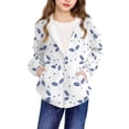 thumbnail image 3 of Piuwrlz Lightweight Jacket Kids Girls Hooded Jackets Winter Zipper for Girl Sweatshirt Light Blue Size 10 Years, 3 of 7
