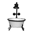 thumbnail image 3 of Foreside Home & Garden White Black Rim Enamel Antique Bathtub Soap Dish, 3 of 8