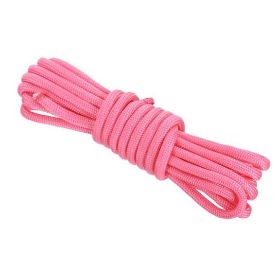 Uxcell 550 Paracord Rope 10ft, 4mm Thin Paracord Nylon Cord Survival 7-Strand Core for Tent Camping Outdoor Gear - Fluorescent Pink